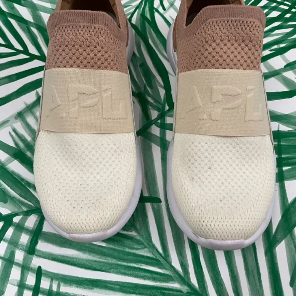 APL Techloom Bliss Knit Sneakers Caramel/Parchment/Ivory Size 6.5_4
